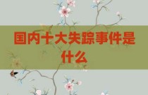 国内十大失踪事件是什么
