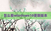 怎么看windows10更新版本