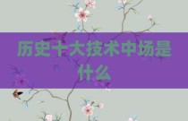 历史十大技术中场是什么