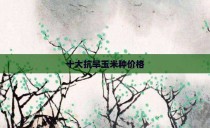 十大抗旱玉米种价格