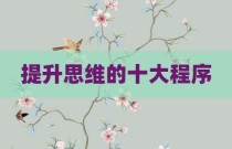 提升思维的十大程序