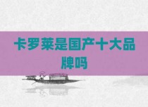 卡罗莱是国产十大品牌吗