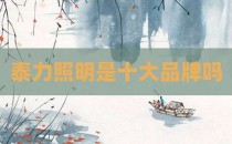 泰力照明是十大品牌吗