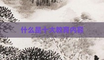 什么是十大教育内容