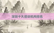 深圳十大培训机构排名