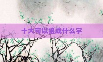 十大可以组成什么字