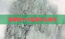 香港的十大坑是什么地方