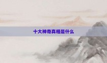 十大神奇真相是什么