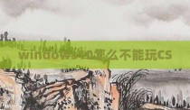 windows10怎么不能玩CS