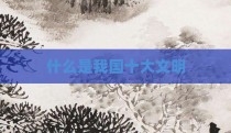 什么是我国十大文明