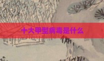 十大甲型病毒是什么