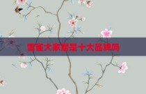 雪雀大家居是十大品牌吗