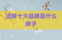 谎称十大品牌是什么牌子