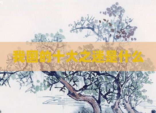 我国的十大之迷是什么