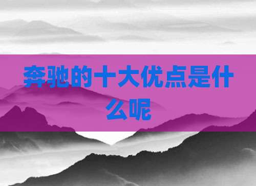 奔驰的十大优点是什么呢