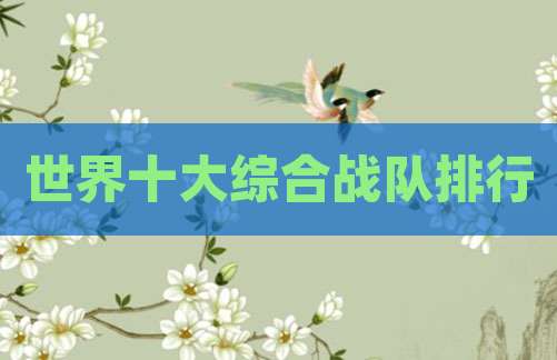 世界十大综合战队排行