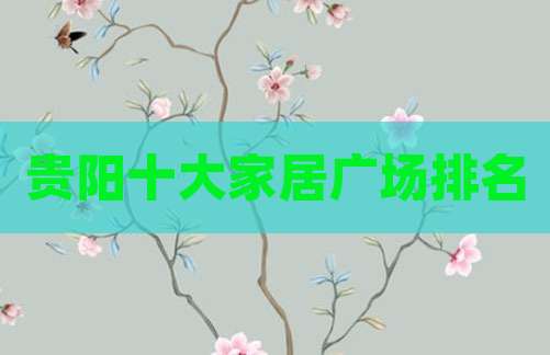 贵阳十大家居广场排名