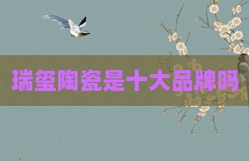 瑞玺陶瓷是十大品牌吗