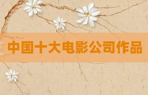 中国十大电影公司作品