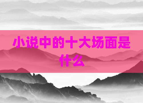 小说中的十大场面是什么
