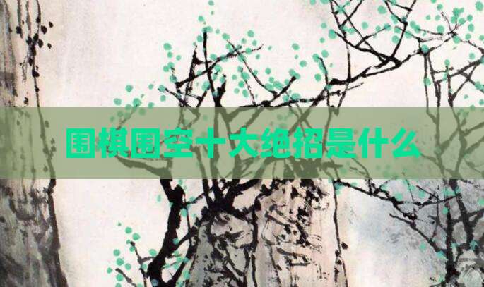 围棋围空十大绝招是什么