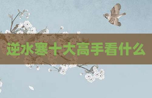 逆水寒十大高手看什么