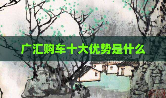 广汇购车十大优势是什么