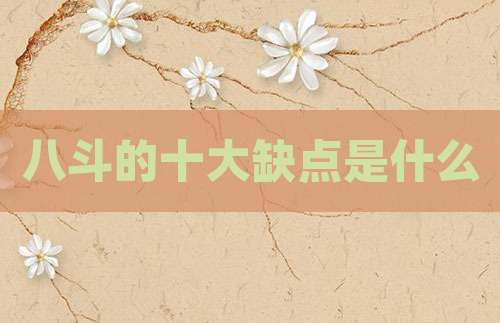 八斗的十大缺点是什么