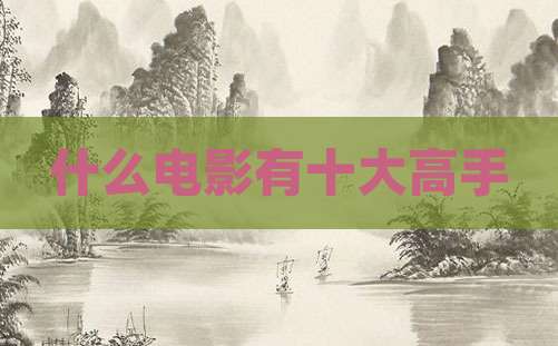 什么电影有十大高手