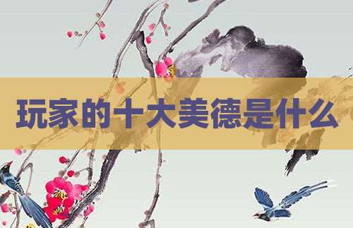 玩家的十大美德是什么