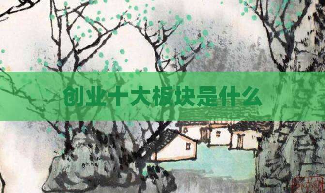 创业十大板块是什么