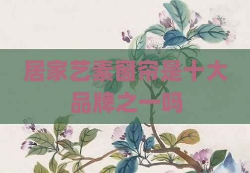 居家艺素窗帘是十大品牌之一吗