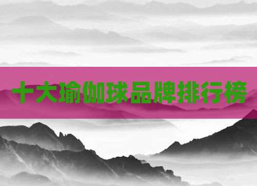 十大瑜伽球品牌排行榜