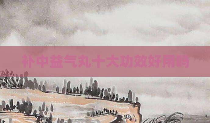 补中益气丸十大功效好用吗