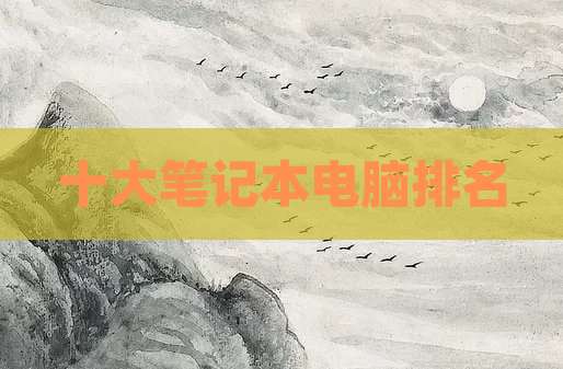 十大笔记本电脑排名