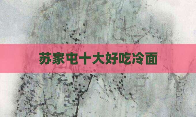苏家屯十大好吃冷面