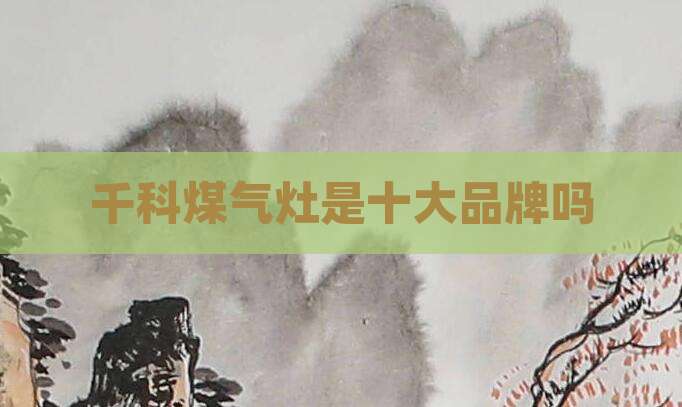 千科煤气灶是十大品牌吗