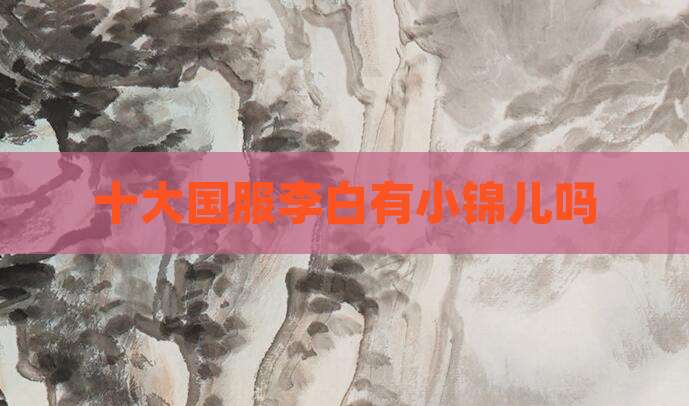 十大国服李白有小锦儿吗