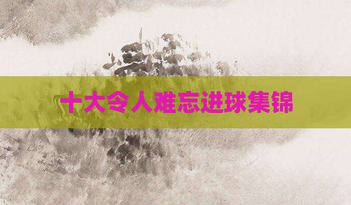 十大令人难忘进球集锦