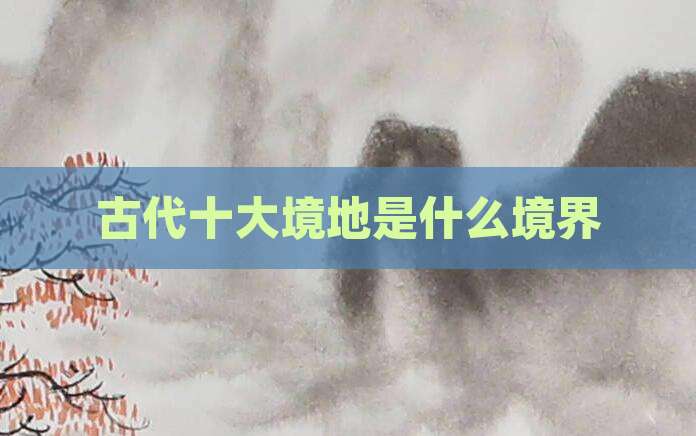 古代十大境地是什么境界