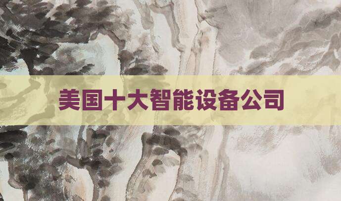 美国十大智能设备公司