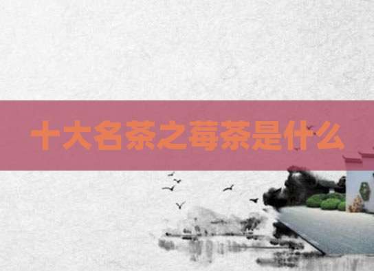 十大名茶之莓茶是什么