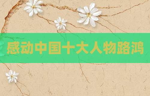 感动中国十大人物路鸿