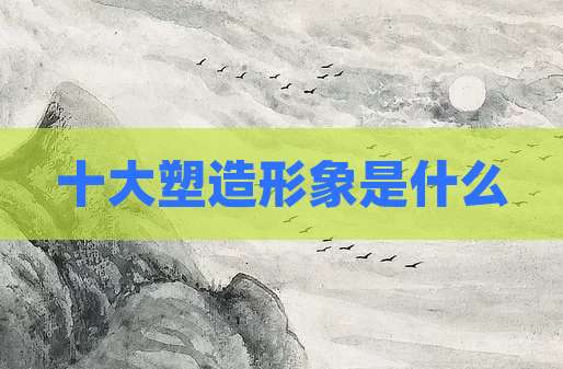 十大塑造形象是什么