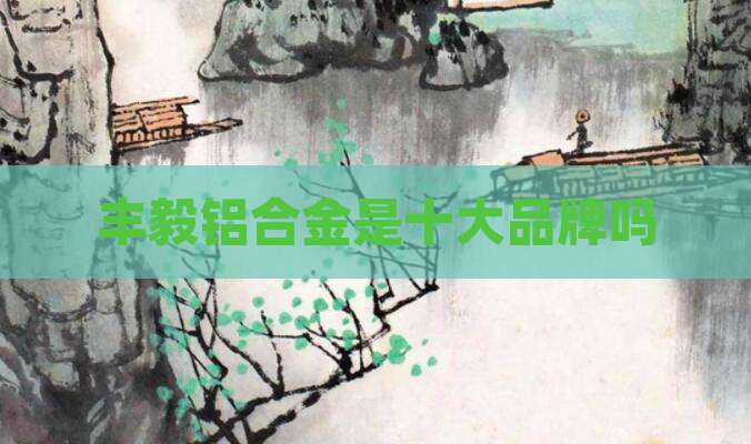 丰毅铝合金是十大品牌吗