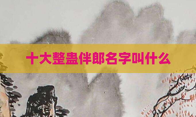十大整蛊伴郎名字叫什么