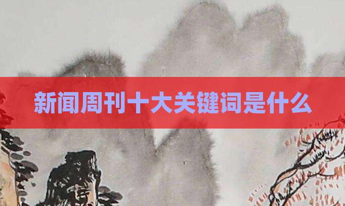 新闻周刊十大关键词是什么