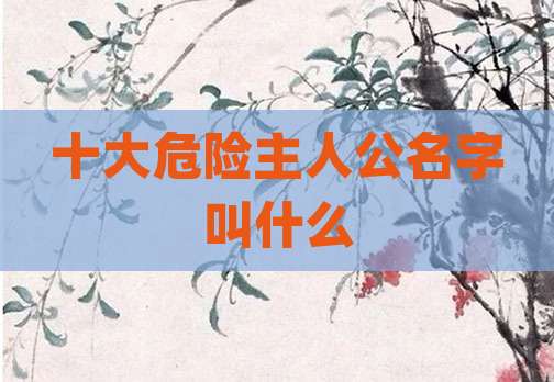 十大危险主人公名字叫什么
