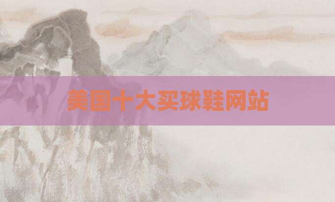 美国十大买球鞋网站