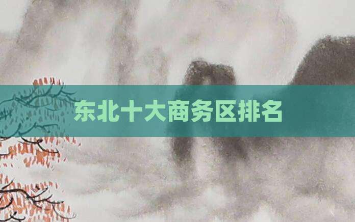 东北十大商务区排名